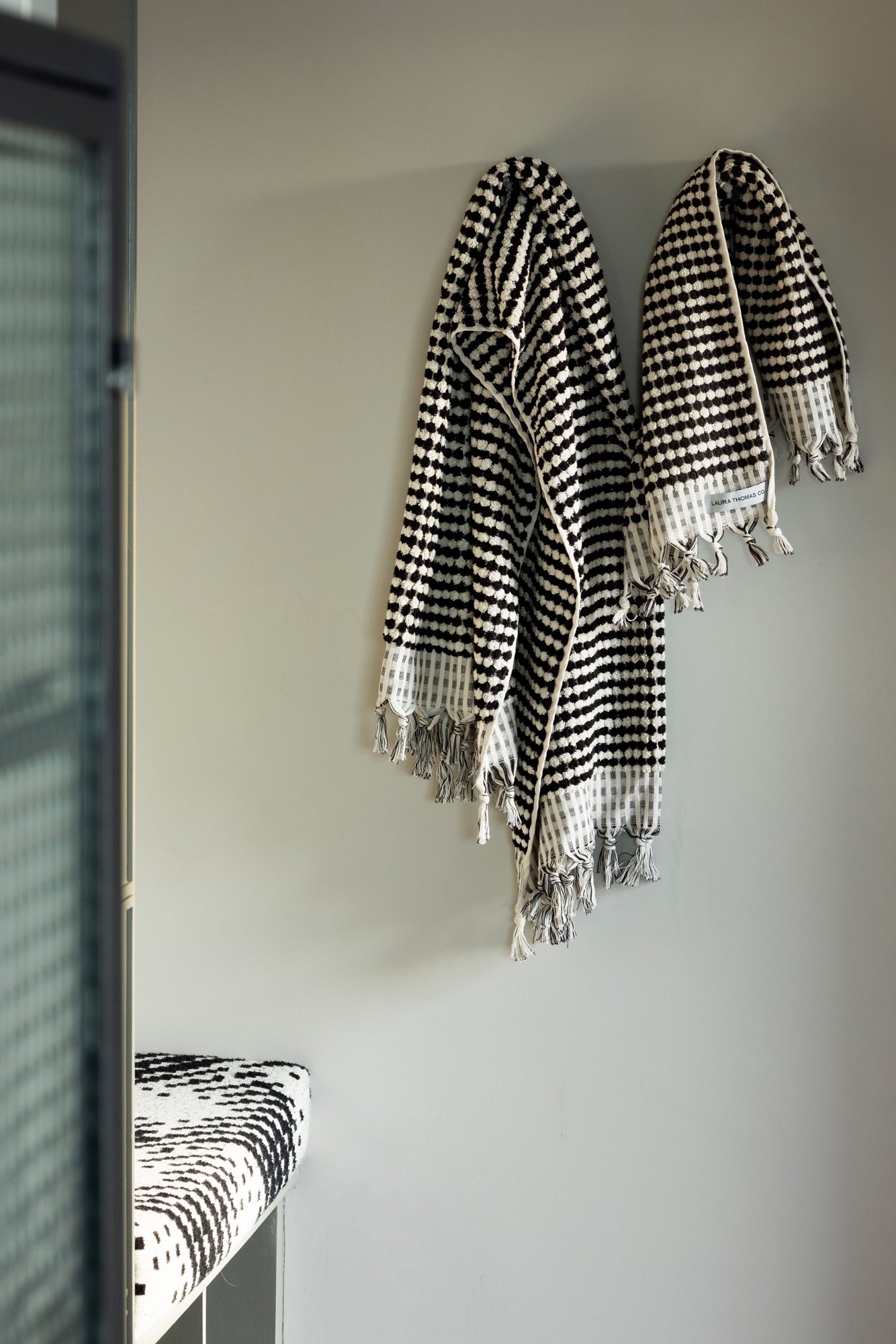 Black & White Spot Terry Hand Towel