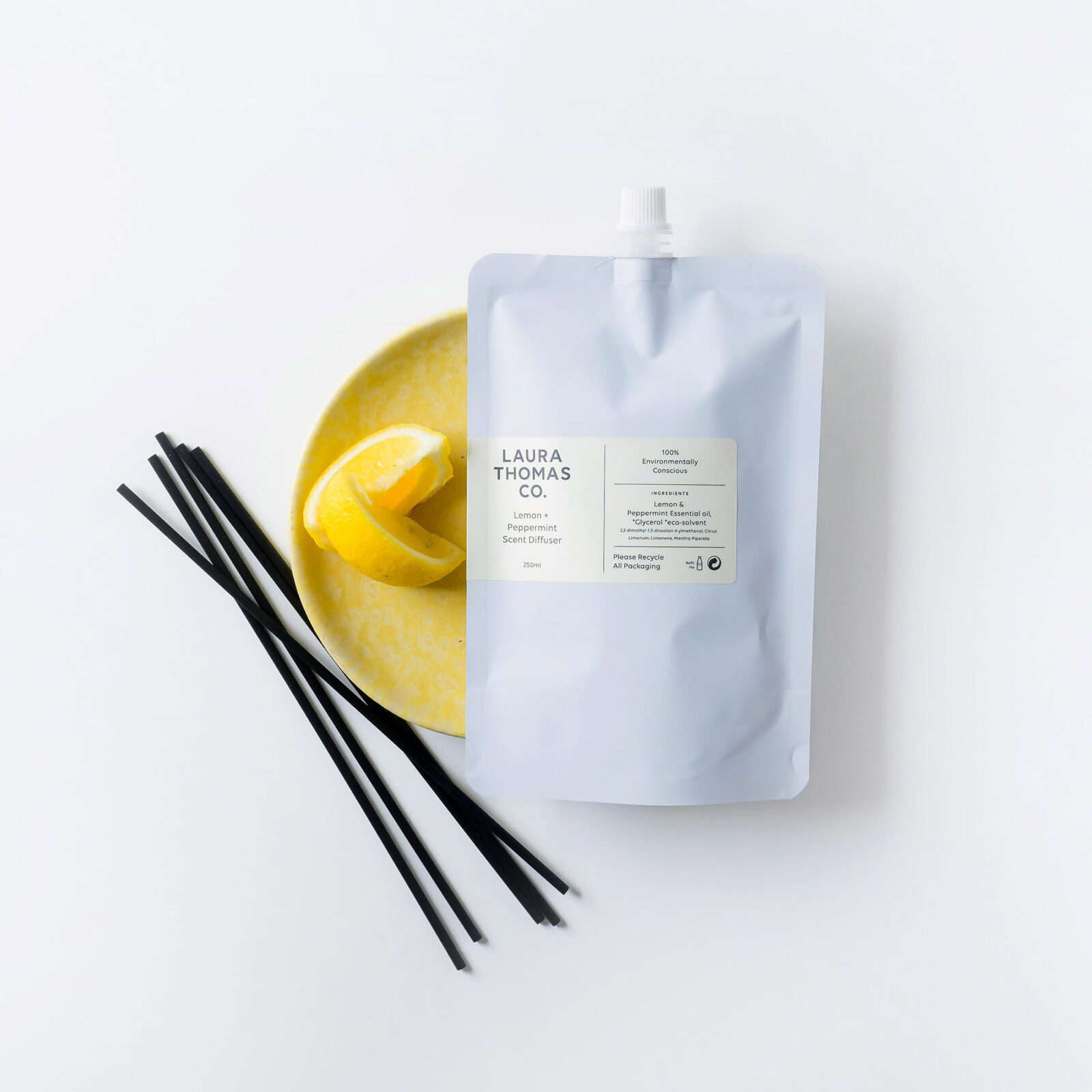 lemon + peppermint scent diffuser refill